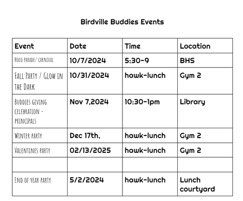 Buddies Events